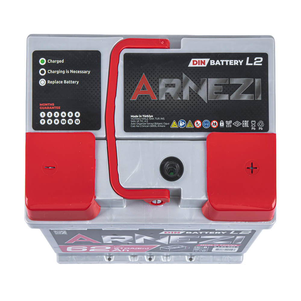 Аккумулятор ARNEZI DIN SMF 62 А/ч обратный R+ 242x175x190 L2 EN 610 А