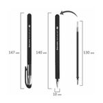 Ручка гелевая Brauberg Profi-Gel, черная, 0.5мм, soft-touch корпус