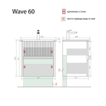 Тумба с раковиной Wave 60 белая