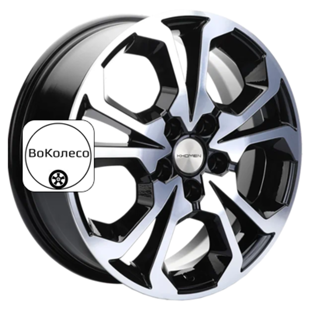 6,5x17/5x114,3 ET45 D54,1 KHW1711 (Coolray) Black-FP Khomen Wheels