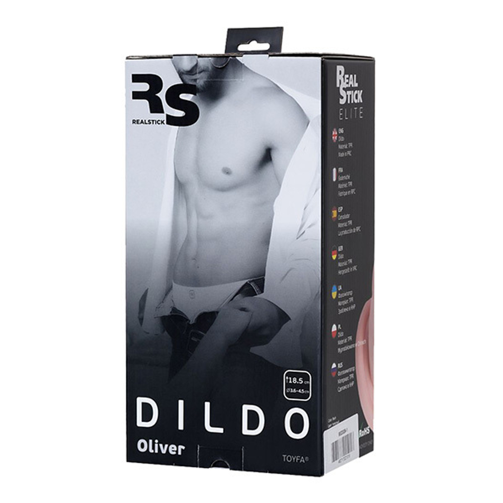 Телесный реалистичный фаллоимитатор 18,5см ToyFa RealStick Elite Oliver 982009-1