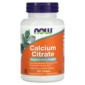Now Foods Calcium Citrate 100 Tablets , Кальций цитрат