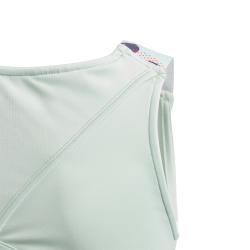 Футболка для девочки теннисная Adidas G Keyhole Tank - dash green/shock yellow