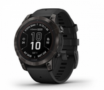 Смарт-часы Garmin Fenix 7 PRO Sapphire Solar титановый угольно-серый DLC с черным ремешком (010-02777-11)