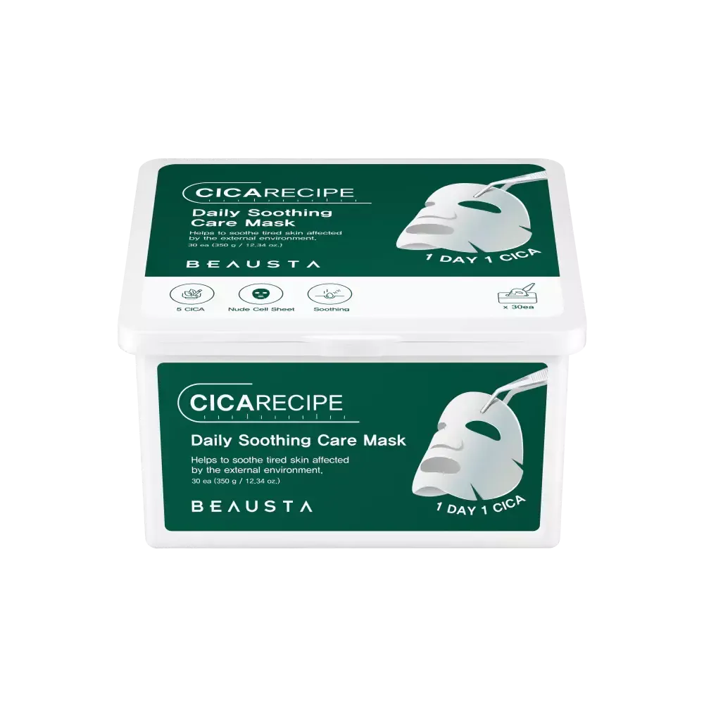 Маски для интенсивного увлажнения Beausta Cicarecipe Daily Soothing Care Mask 30 шт.