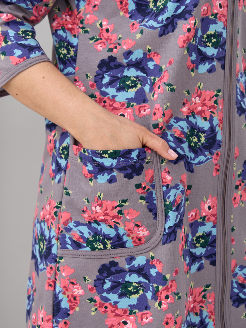 Халат Хф-362/серый-голубойпион