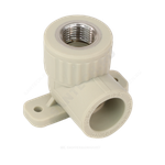 Угольник PP-R комбинированный серый Дн 20х1/2" ВР с креплением VALFEX 10120020Г