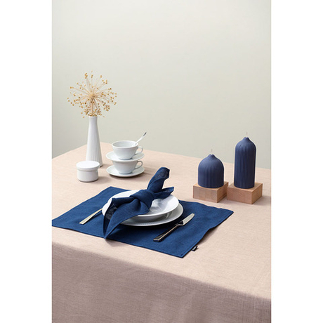Салфетка сервировочная льняная 45x45 Tkano Essential синяя