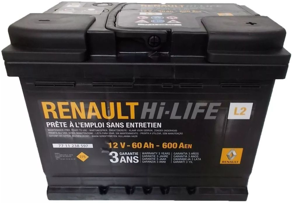 RENAULT 6CT- 60 ( 7711238597 ) аккумулятор