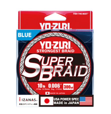 Пл.шн. Yo-Zuri PE Super Braid 275м Blue (0,15мм) 10lbs