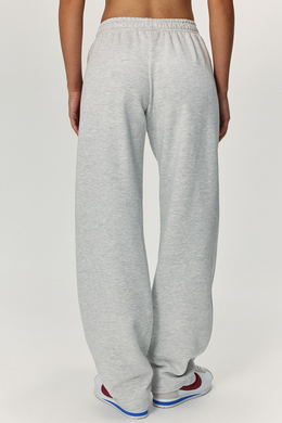 Штаны бананы утеплённые Светло-серый меланж