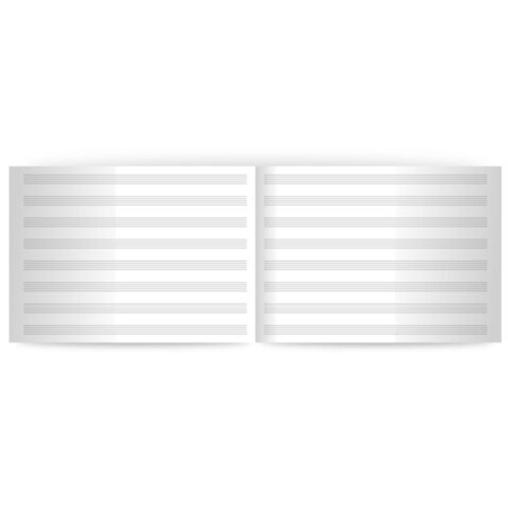 Тетрадь для нот А4, 24 л., обложка мелованный картон, горизонтальная, на скобе, BRAUBERG, "Классика", 404640