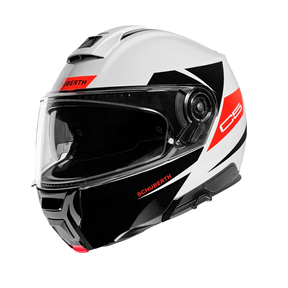 Шлем Shuberth C5 Eclipse Red, белый/красный, размер M (RR)