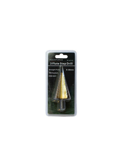Сверло ступенчатое TIN HSS 4241(8-38мм), в блистере RockForce##Rock FORCE RF-44743