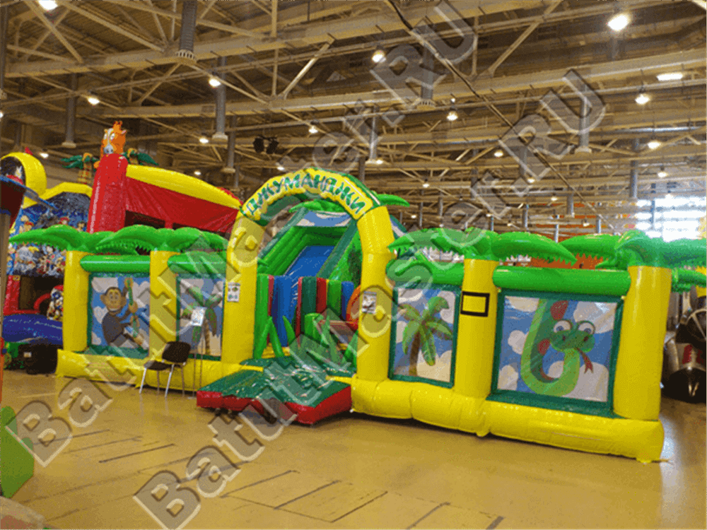 Надувной коммерческий батут "Джунгли"