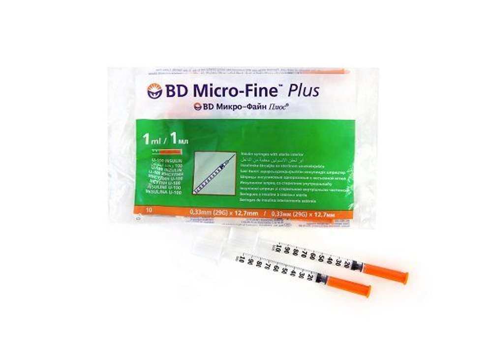 Шприц BD Micro-Fine Plus инсулиновый U100 №10