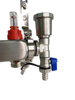 Коллекторная группа с расходомерами  Grema 1*3/4  9 вых. (НЕРЖ)