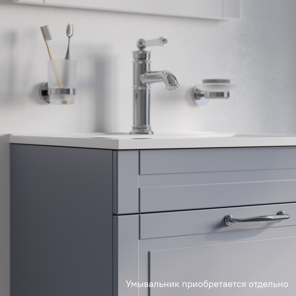 Тумба напольная IDDIS Oxford, 60 см, светло-серый, OXF60L0i95