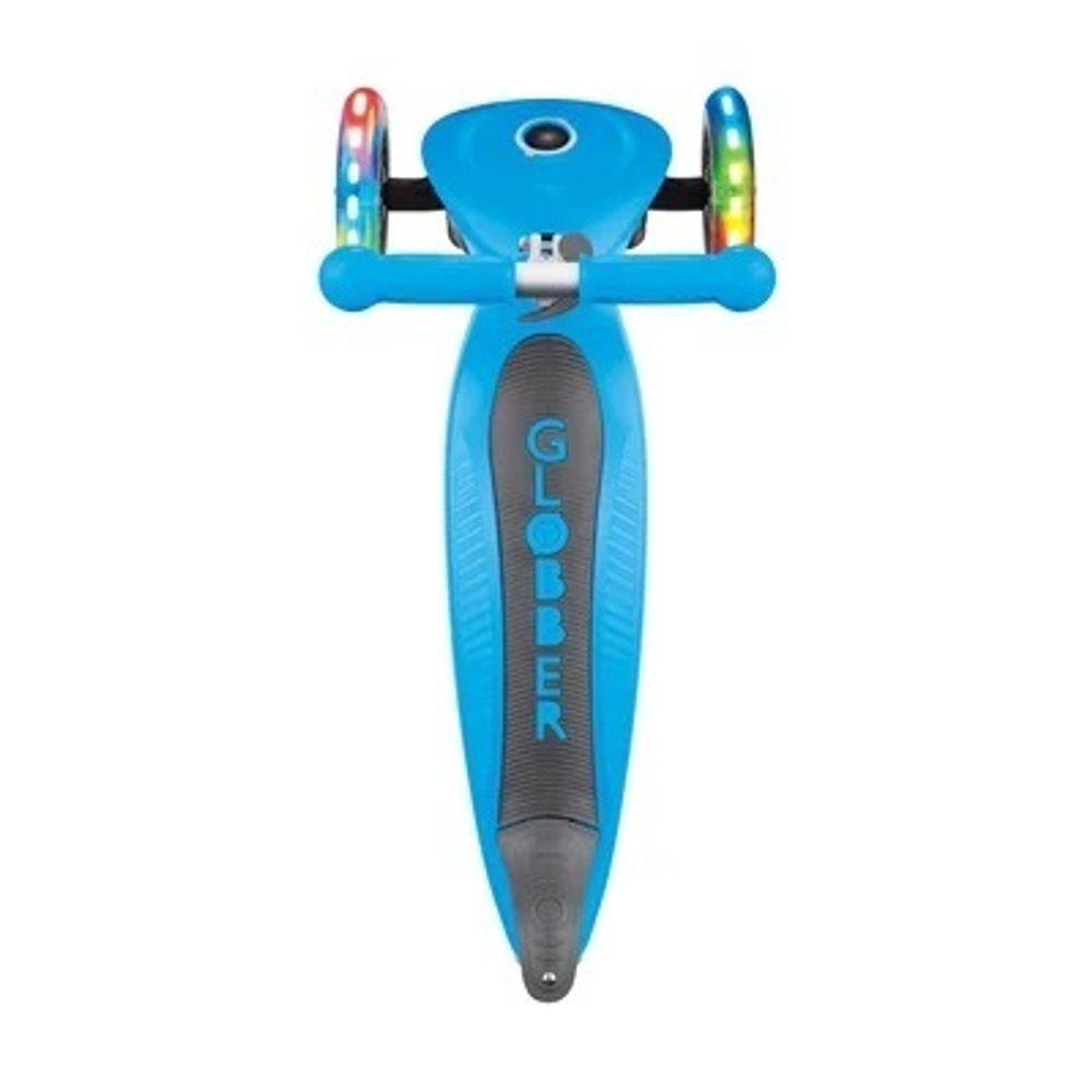 Самокат Globber Primo Foldable Lights голубой
