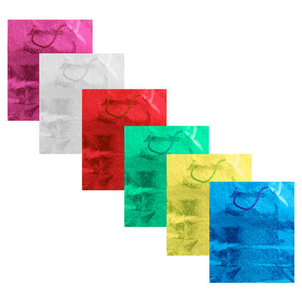 Пакет подар. бумажн. голография 11*14*6 см, 130 гр/м2 Ассорти один дизайн в упаковке