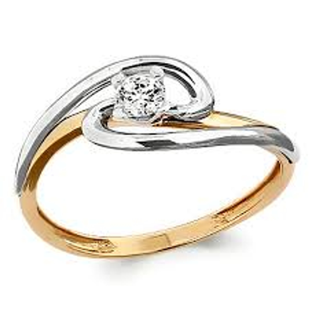 Кольцо из золота с фианитами