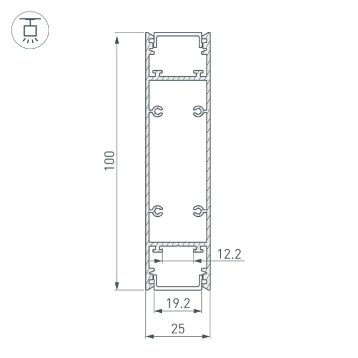 Профиль Arlight SL-Line-2522-2500 Black 033735