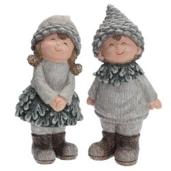 GAEM Фигурка декоративная "Мальчик/ Девочка, L9,5 W6,5 H19 см, 2в.