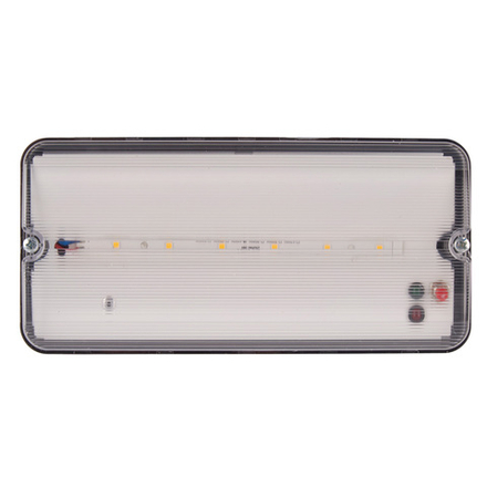 ULW-K25B 6W-4000K-EMG IP65 BLACK Светильник светодиодный влагозащищенный с БАП. Белый свет 4000K. 660Лм. Размер 220x105x50мм. Корпус чёрный. ТМ Uniel