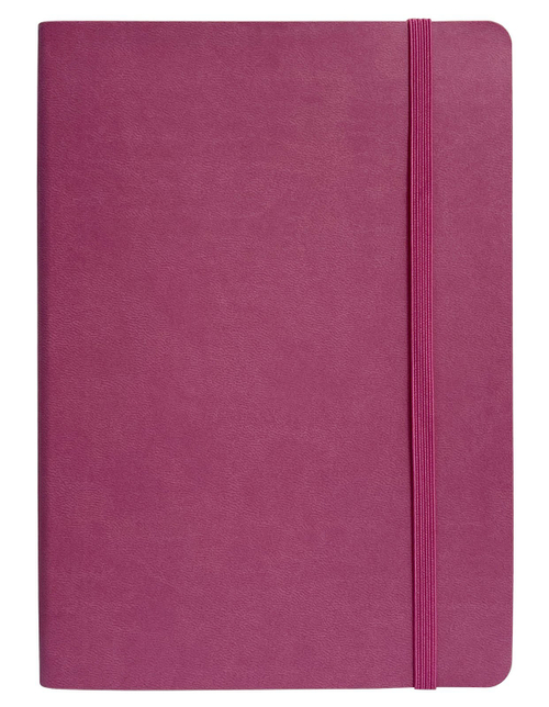 Ежедневник Qredo Flex, А5, недатированный, 136 листов, кожзам, розовый