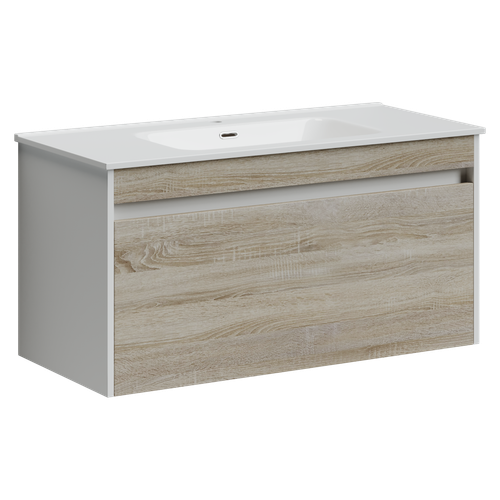 Тумба с раковиной Sancos Smart, 99 см., эмаль белый, SM100E