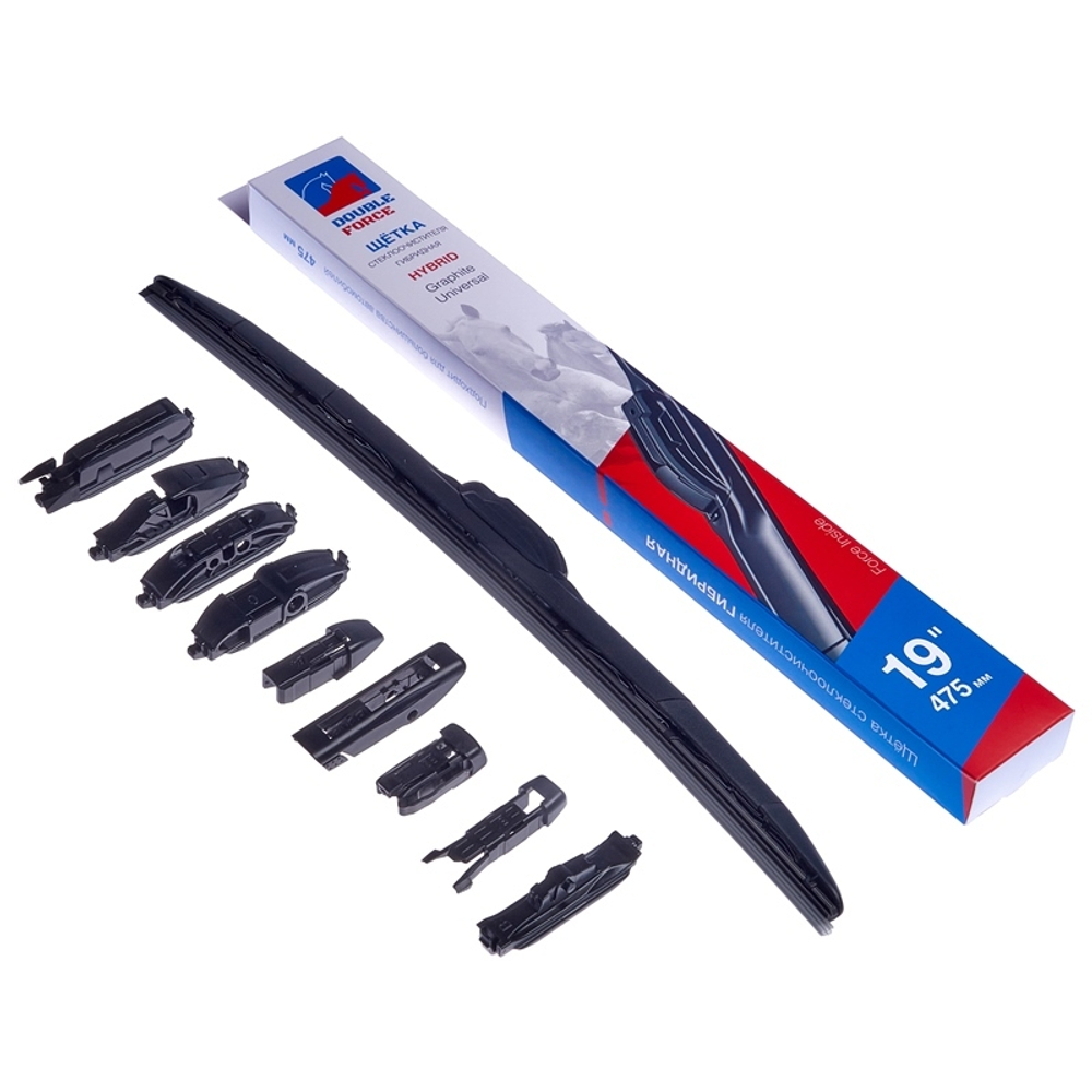 Щетка стеклоочистителя гибридная Double Force 475 мм (19") DFHY19