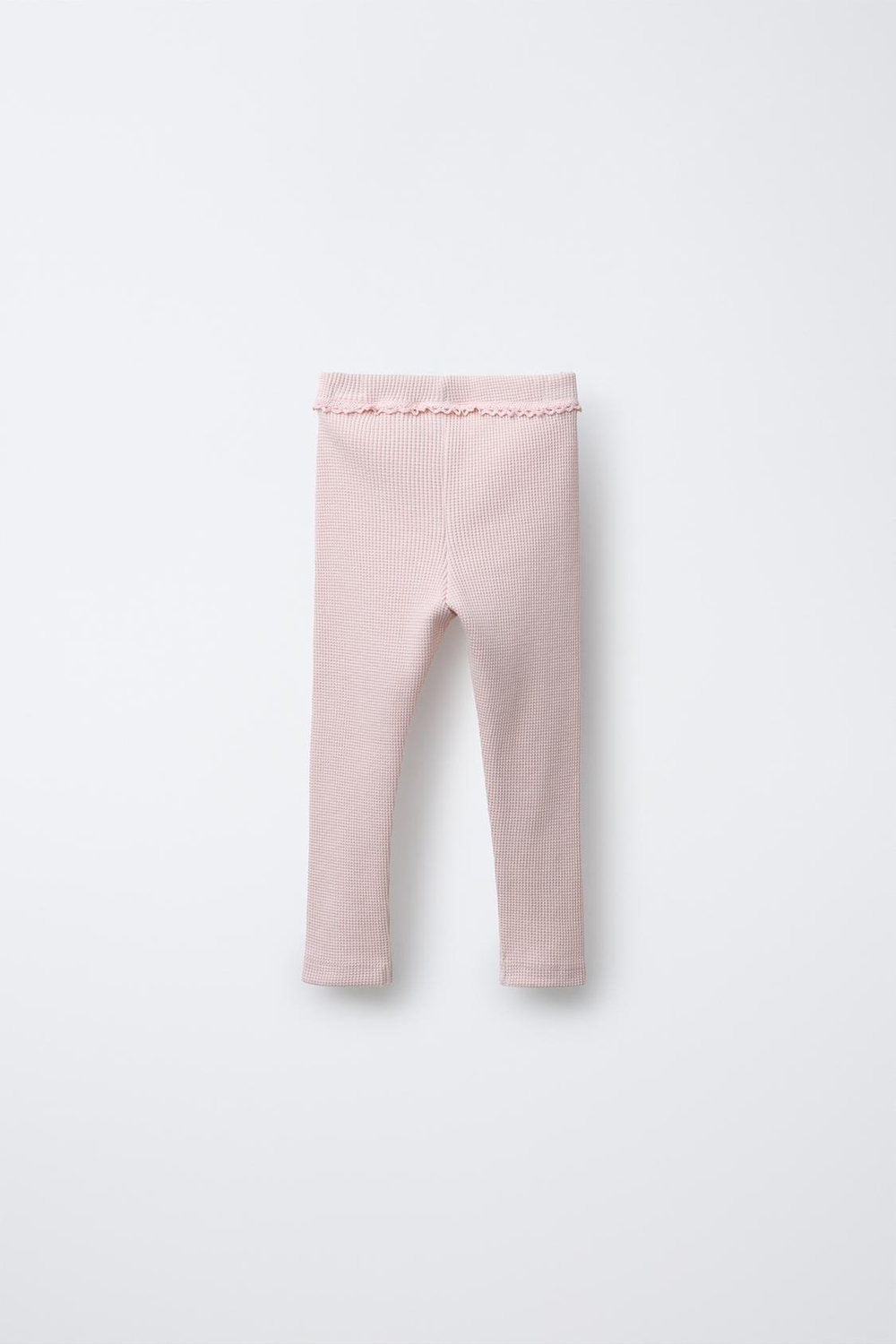 ZARA ЛЕГИНСЫ С КРУЖЕВОМ, ЦВЕТ РОЗОВОГО ДЕРЕВА