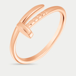 Кольцо из розового золота 585 пробы без вставок для женщин (арт. 10770)