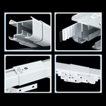 Электрический карниз для штор с регулировкой длины, алюминиевый, потолочный, с пультом