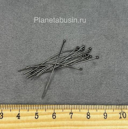 Пины шарики (цвет гематит) 50 мм 0994