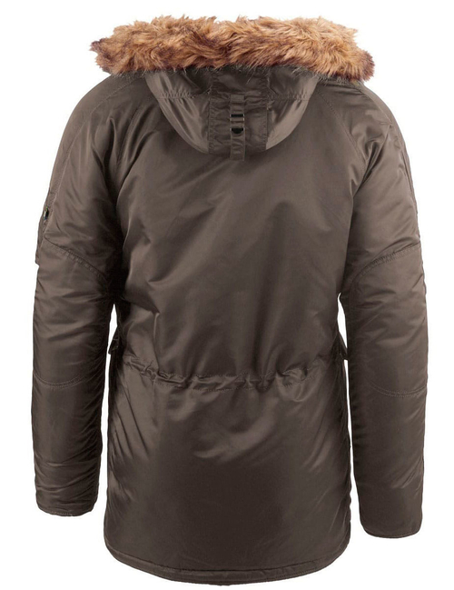 Куртка Аляска Alpha Slim Fit N-3B (т.серая/оранж - r.grey/orange)