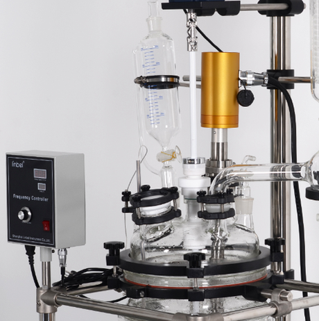 Реактор стеклянный лабораторный 30л с гомогенизатором