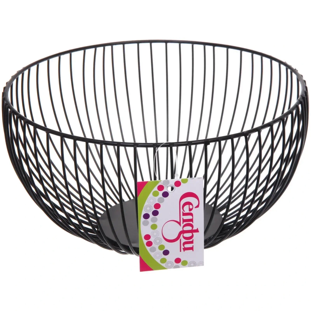 Фруктовница «Brownie» 20*10см полоски черная