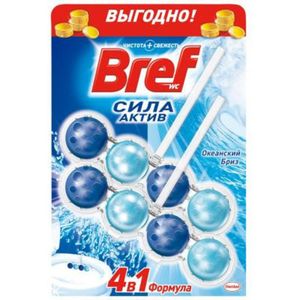 ПОДВЕСКА ДЛЯ ТУАЛЕТА BREF СИЛА АКТИВ ОКЕАНСКИЙ БРИЗ 2X50ГР