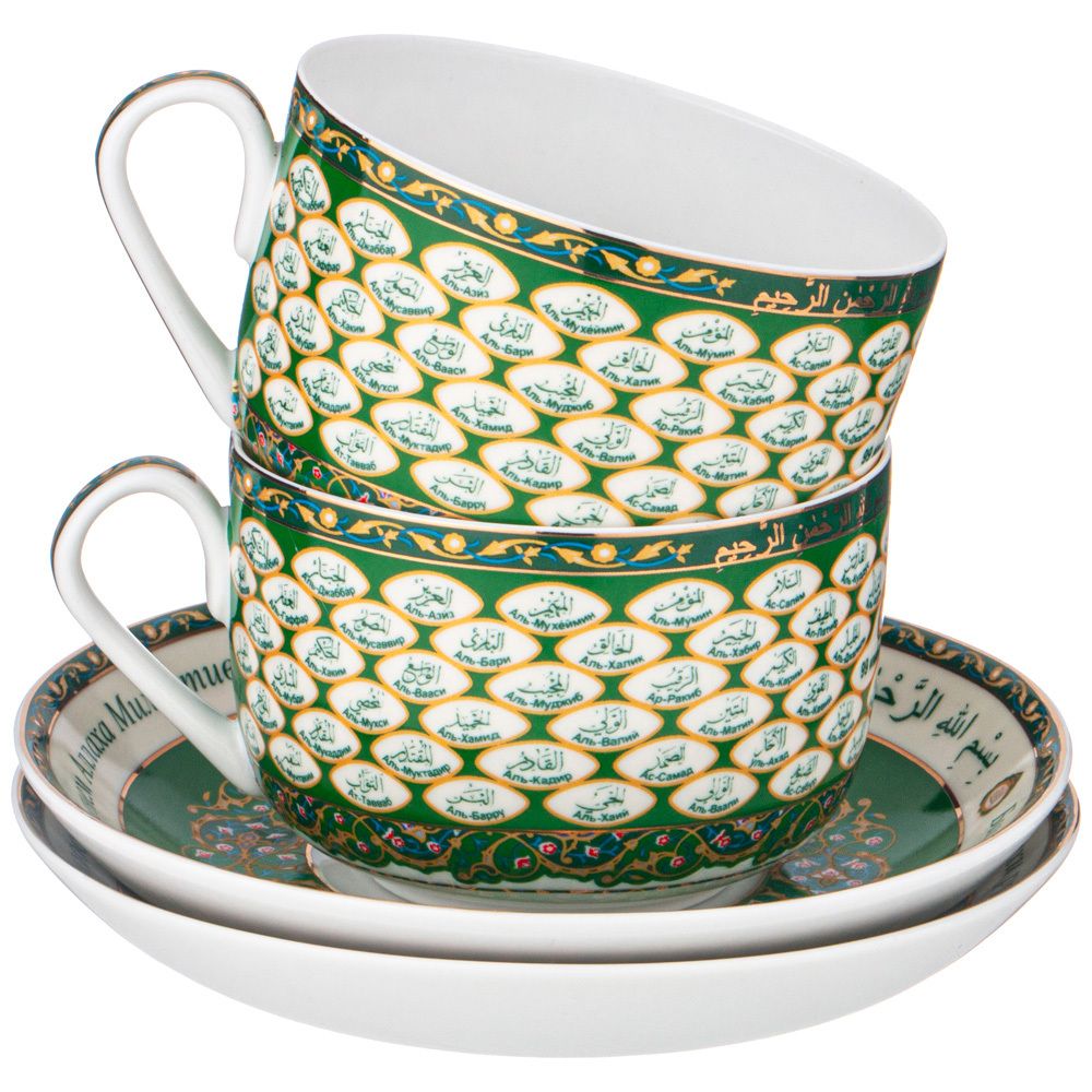 ЧАЙНЫЙ НАБОР НА 6 ПЕРСОН "99 ИМЁН АЛЛАХА", 12 ПР., 260 МЛ.