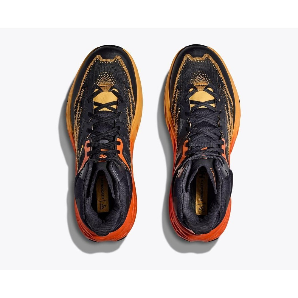 Ботинки мужские HOKA M SPEEDGOAT 5 MID GTX Blue Graphite / Amber Yellow