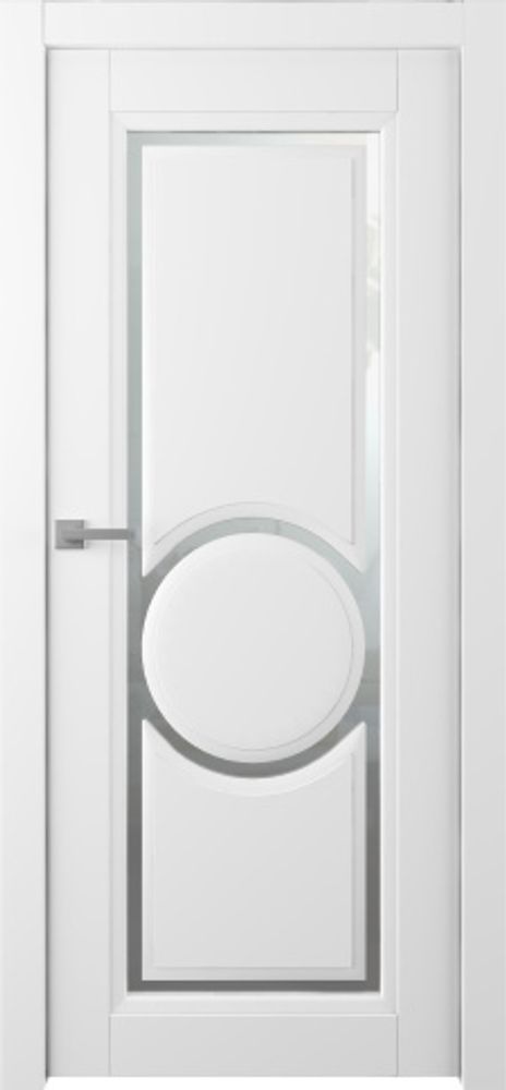 Дверь Аурум 3R / Цвет Эмаль белый / Мателюкс белый каленый / Двери Belwooddoors