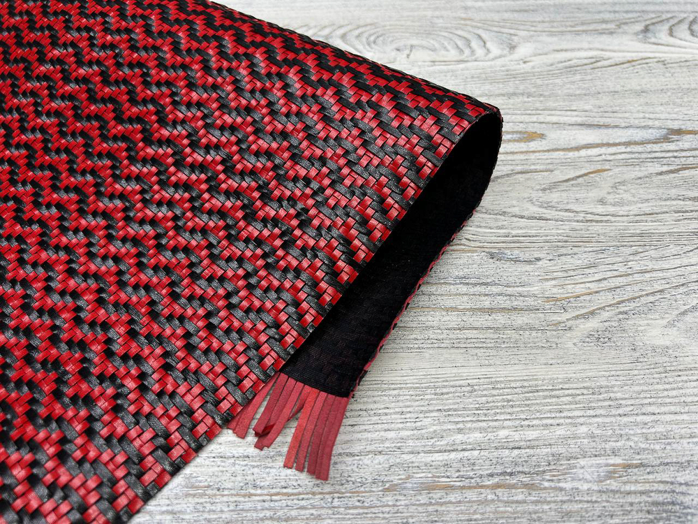 Boheme Bicolor Red+Black, натуральная кожа, полотно 66х100см