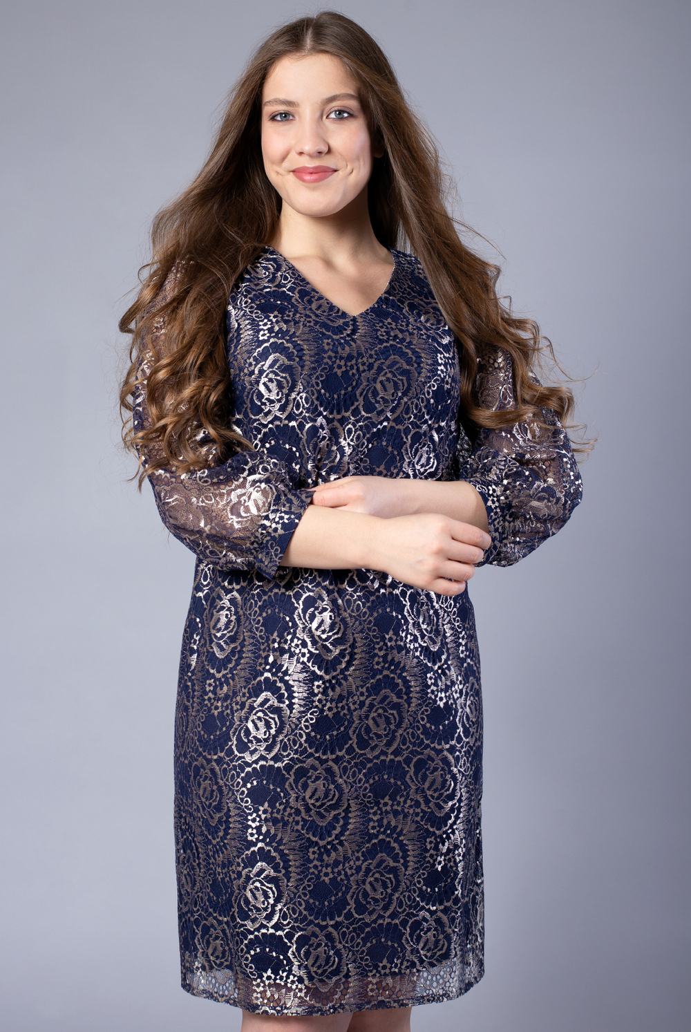 Платье женское 3890АП, синий #226Син053890АП