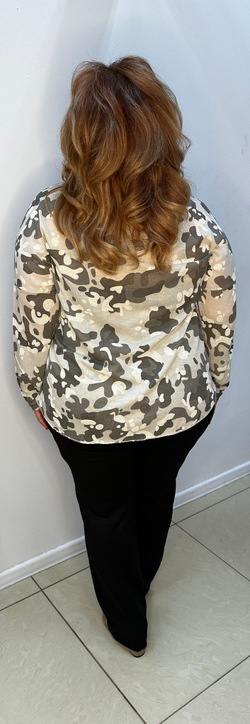 Итальянский блузон с блестящим накатом