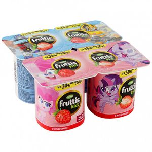 ЙОГУРТ ДЕТСКИЙ КЛУБНИКА 2.5% 110ГР FRUTTIS KIDS