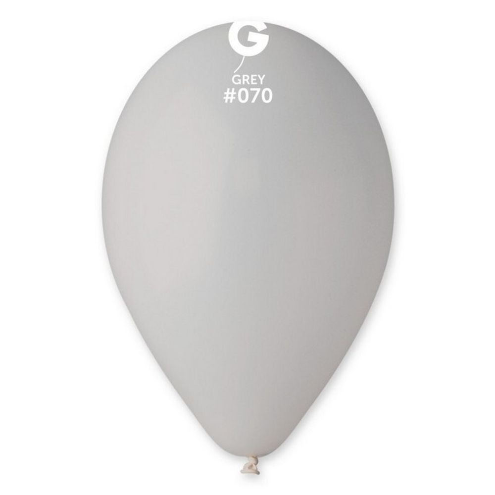 Воздушные шары Gemar, цвет 070 пастель, серый, 100 шт. размер 12&quot;