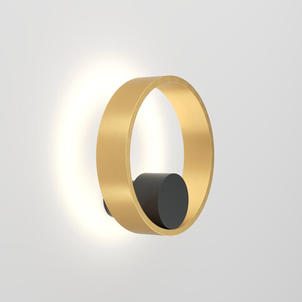 DK5060-BK+SG Бра ORBIT, IP20, 3000К, LED, 10 Вт, черный + сатинированное золото, алюминий