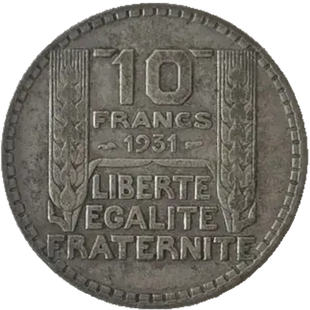 France, 10 Francs 1931 – "Turin" Series, VF