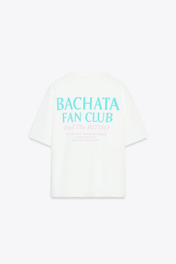 ZARA ФУТБОЛКА С НАДПИСЬЮ, БЕЛЫЙ